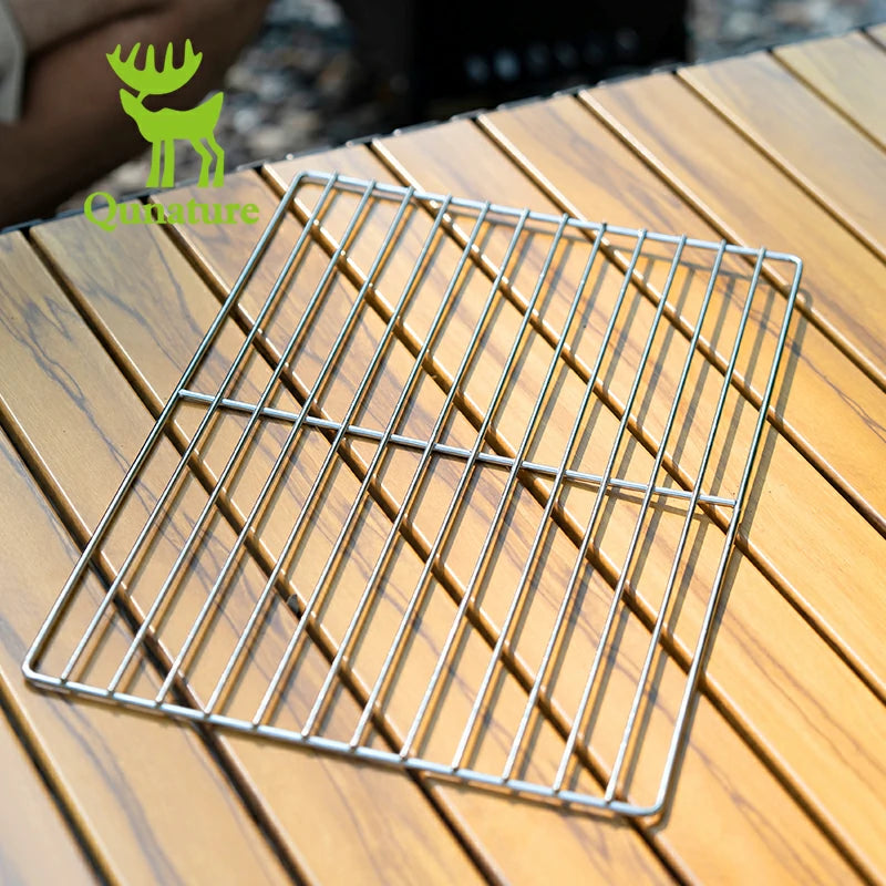 Qunature Durable Iron Chrome BBQ Grill Net with Rounded Corners for Easy Use