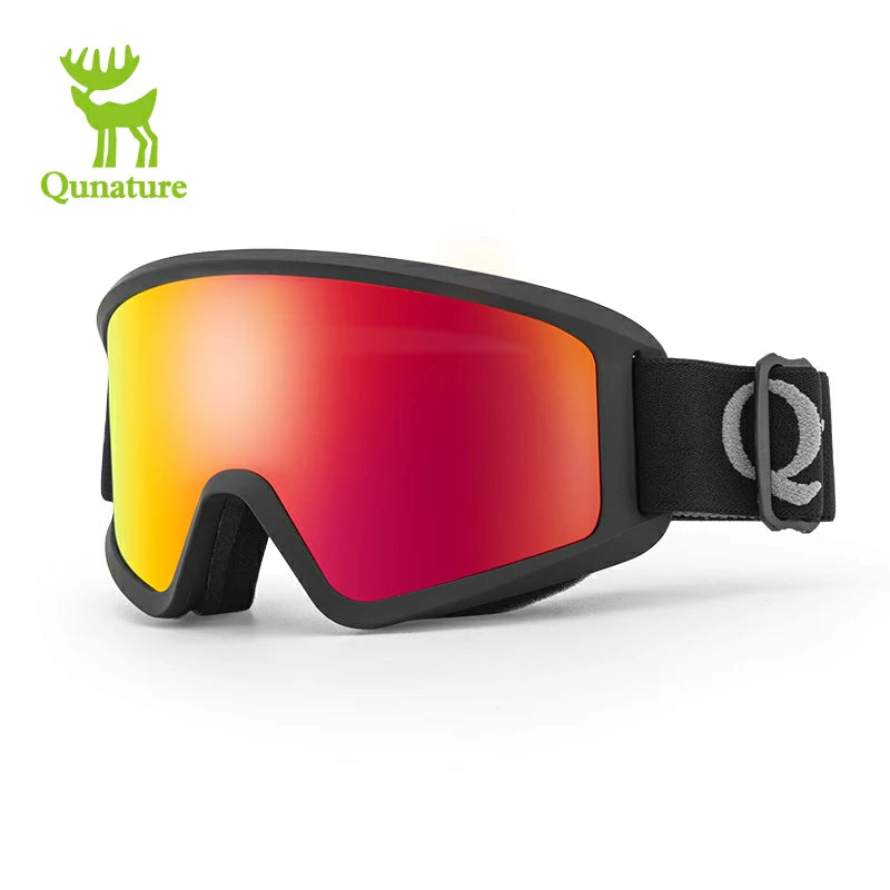 Qunature Anti-Fog Cylindrical Ski Goggles Double-Layer Lenses UV400 Protection