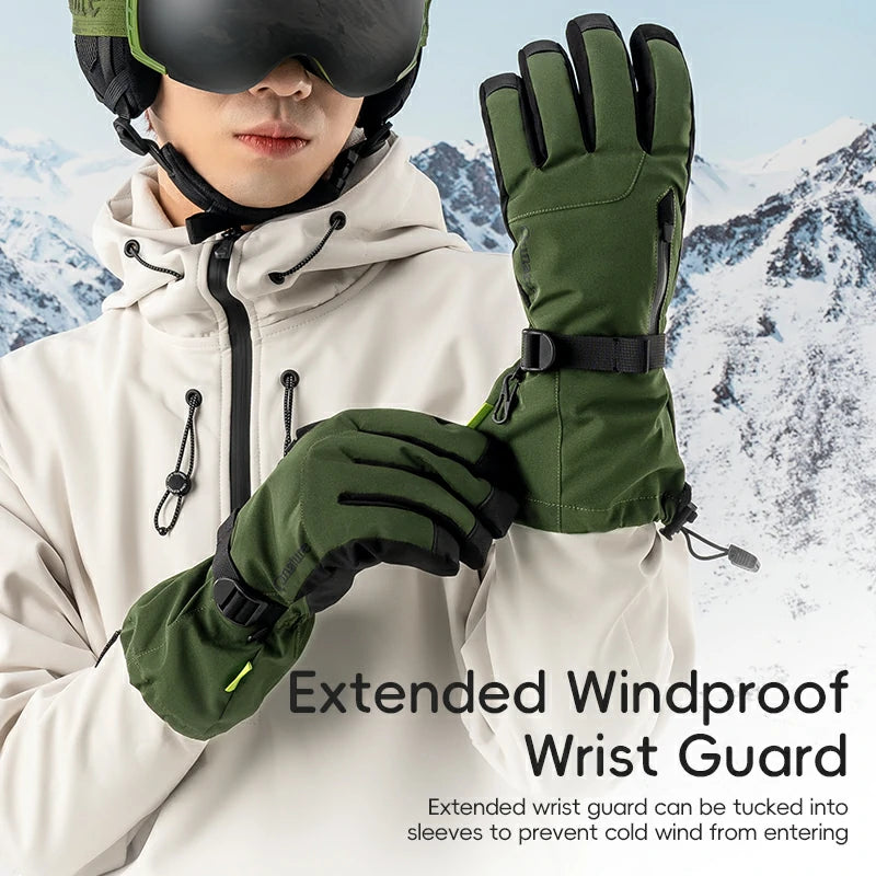 Qunature Ski Gloves | Multi-Fabric, Touchscreen, Warmth Lock