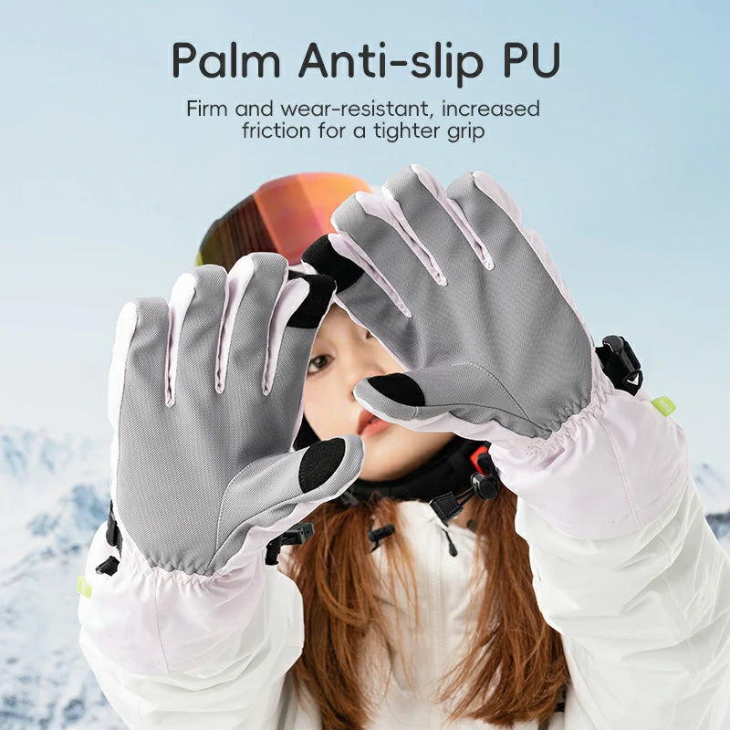 Qunature Ski Gloves | Multi-Fabric, Touchscreen, Warmth Lock