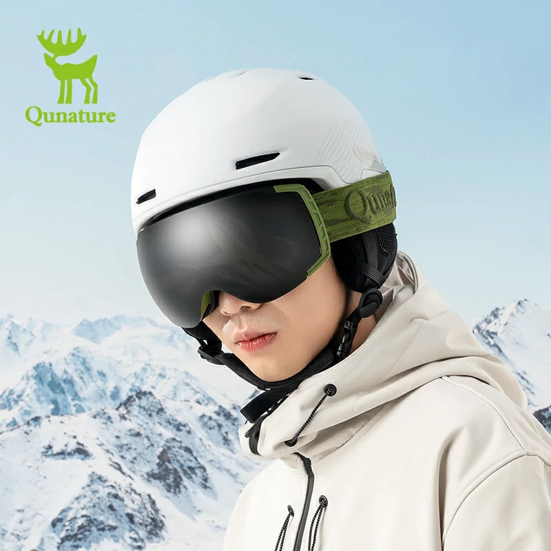 Qunature Anti-Fog Ski Goggles UV400 Protection Double-Layer Lenses for Clear View