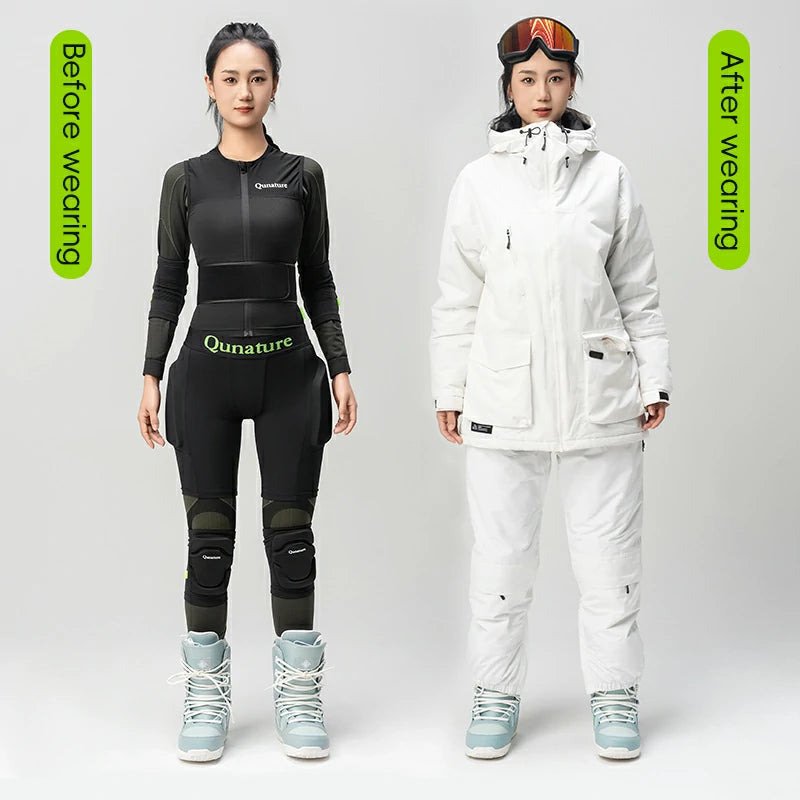 Qunature Ski Hip Protection Pants | EVA Cushioned for Maximum Safety