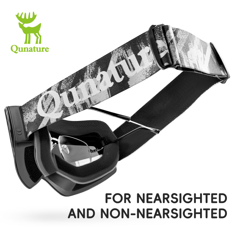 Qunature  Frameless Anti-Fog Ski Goggles with UV Protection and Wide View