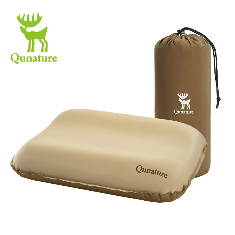 Qunature Self-Inflating Cheese Sponge Pillow with 3D High Elastic Support