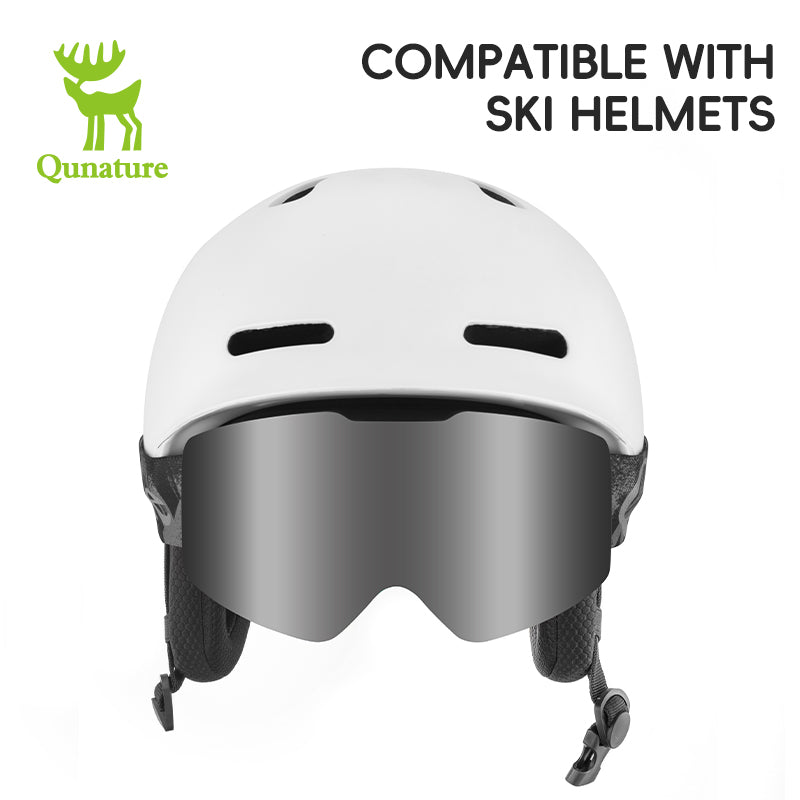 Qunature  Frameless Anti-Fog Ski Goggles with UV Protection and Wide View