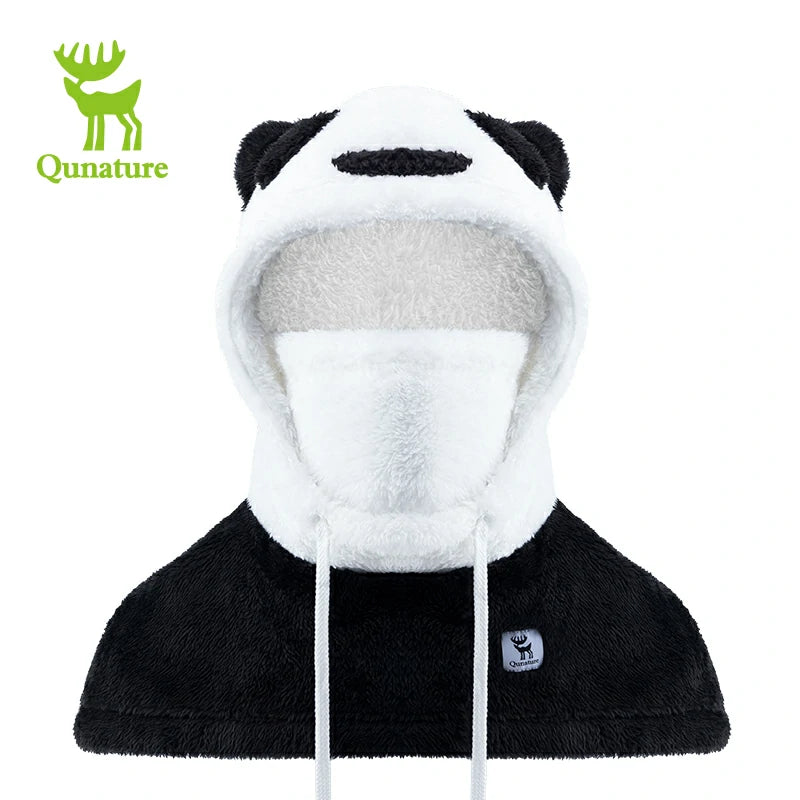 Qunature Panda Head Cover | Adorable Parent-Child Winter Wear