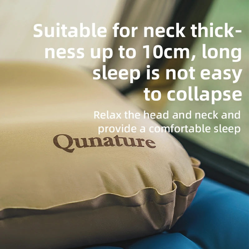 Qunature Self-Inflating Cheese Sponge Pillow with 3D High Elastic Support