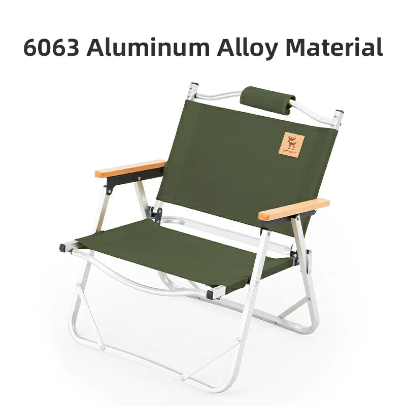 Qunature Aluminum Alloy Chair Lightweight Durable for Outdoor Camping