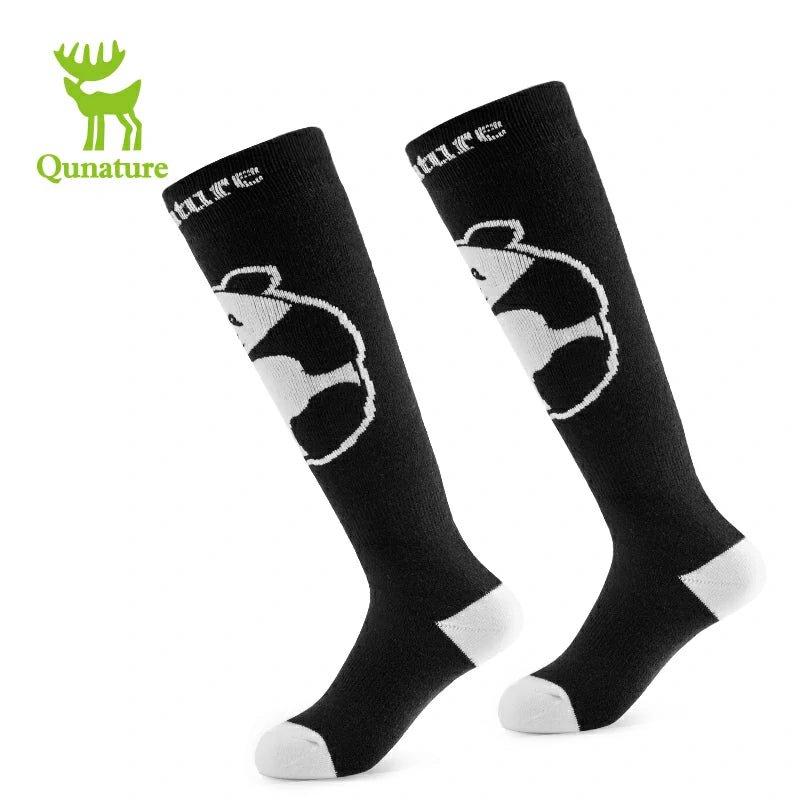 Qunature Kids Panda Ski Socks | Heat Retaining Winter Warmth