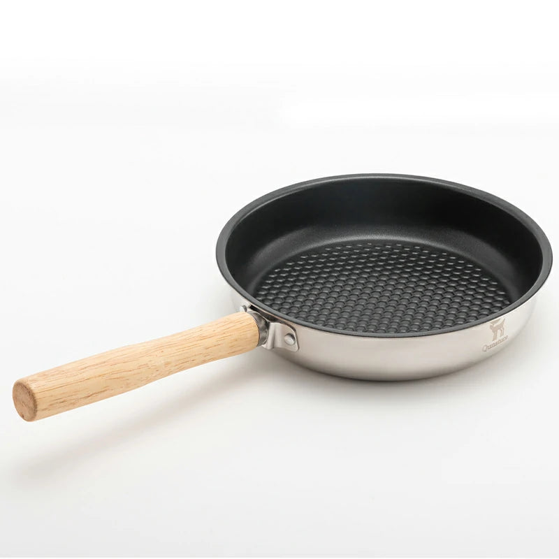 Qunature Non-Stick Stainless Steel Frying Pan with Detachable Handle