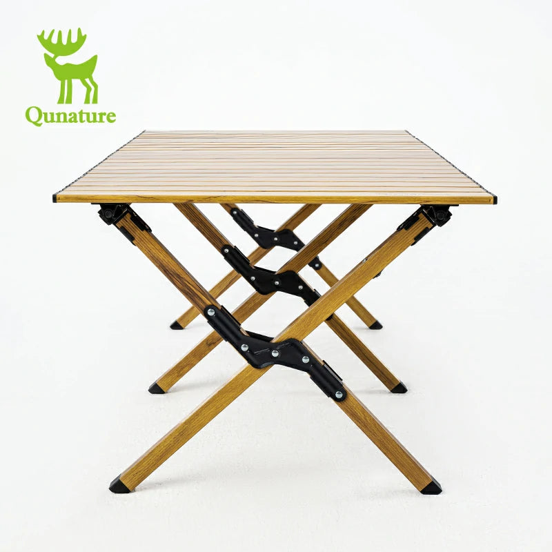 Qunature Lightweight Foldable Aluminum Table with Stable Triangular Structure