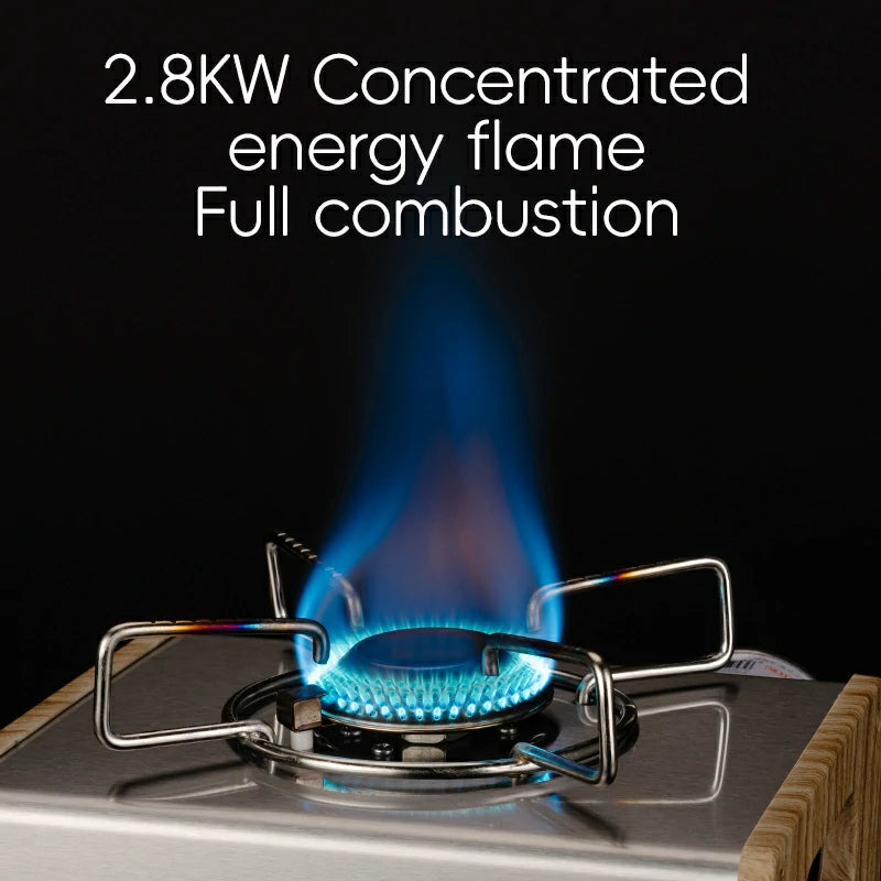 Qunature Mini Cassette Stove with 2.8KW Flame Magnetic Gas Tank Portable Design