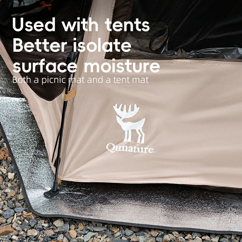 Qunature Double-Sided Aluminum Picnic Tent Mat Waterproof Camping Pad