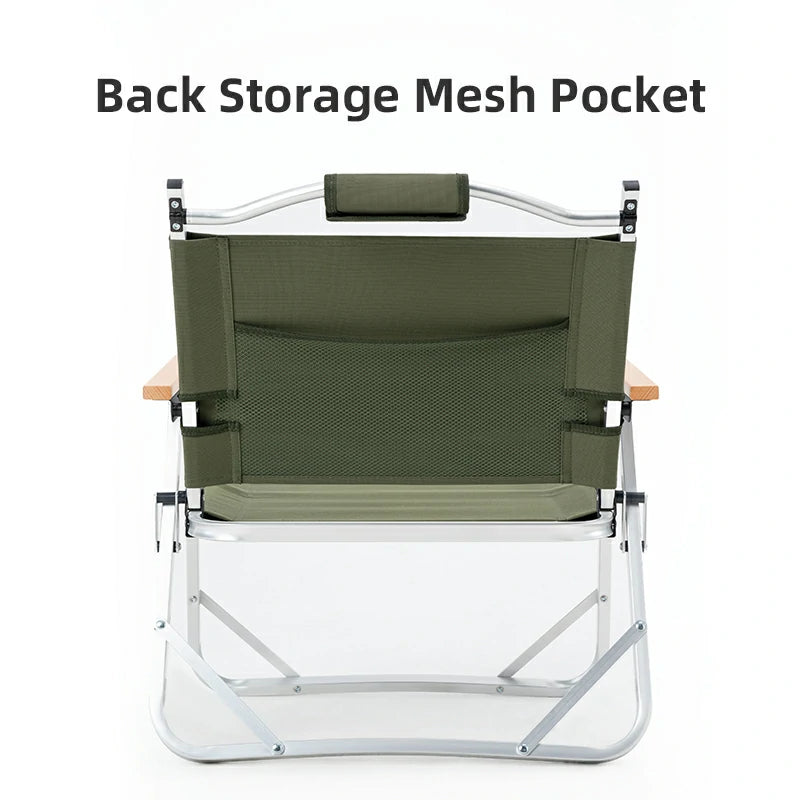 Qunature Aluminum Alloy Chair Lightweight Durable for Outdoor Camping