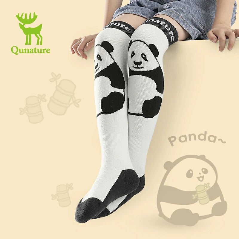 Qunature Kids Panda Ski Socks | Heat Retaining Winter Warmth