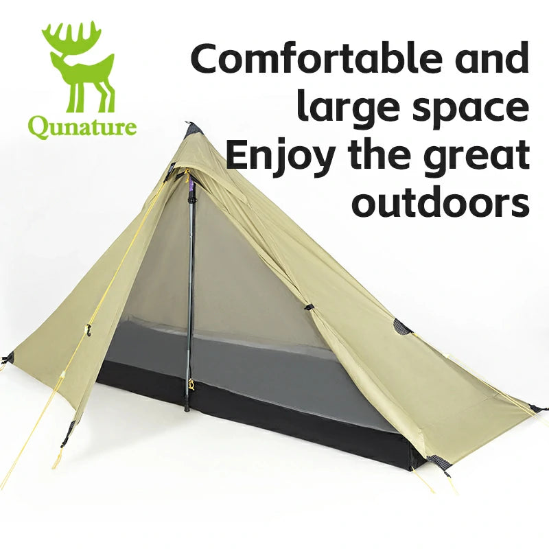 Qunature Ultralight Tent Rodless Rainproof Easy Setup for Outdoor Camping