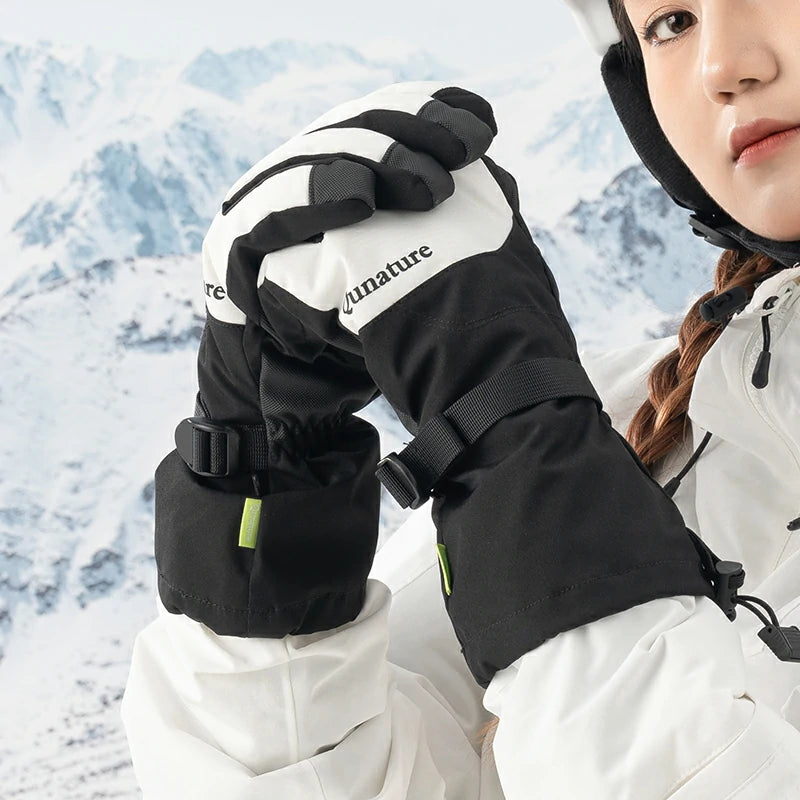 Qunature Outdoor Insulated Ski Gloves - Windproof Waterproof Touchscreen Compatible