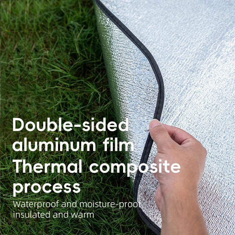 Qunature Double-Sided Aluminum Picnic Tent Mat Waterproof Camping Pad