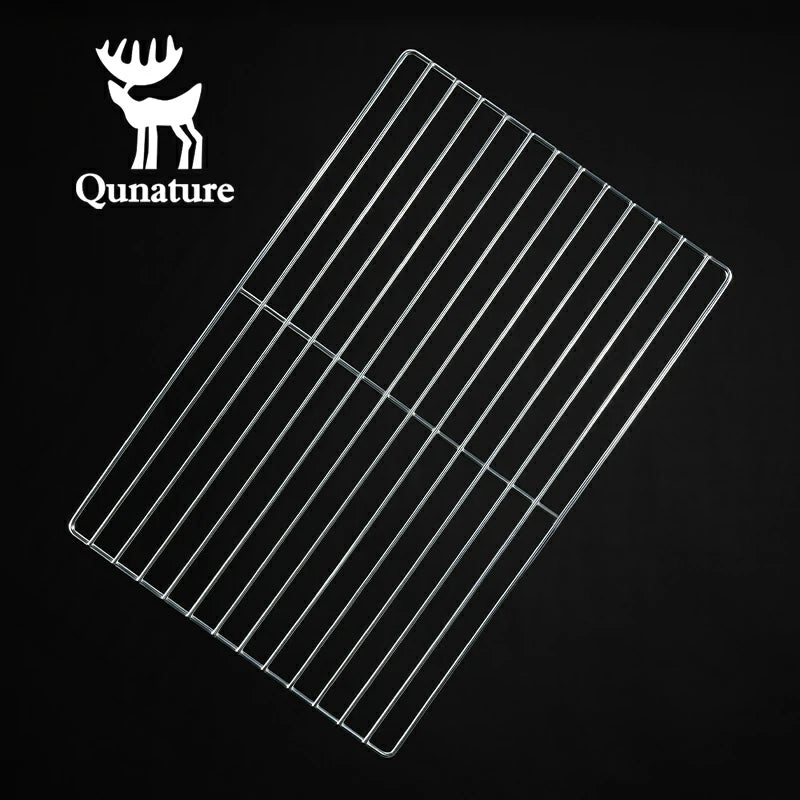 Qunature Durable Iron Chrome BBQ Grill Net with Rounded Corners for Easy Use