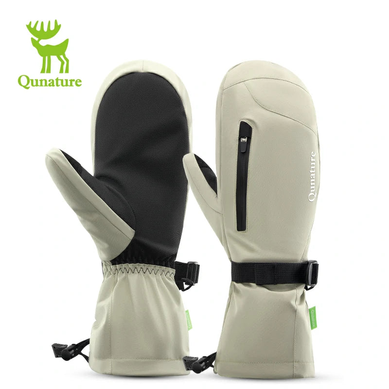 Qunature Full-Palm Ski Gloves | Windproof & Touchscreen | Enhanced Grip