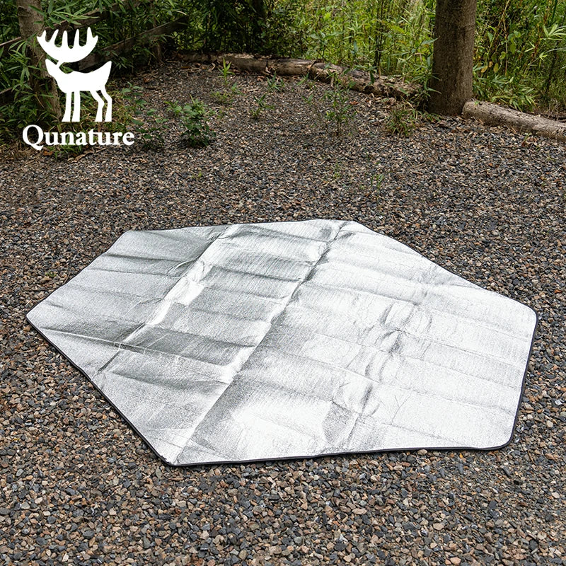 Qunature Double-Sided Aluminum Picnic Tent Mat Waterproof Camping Pad