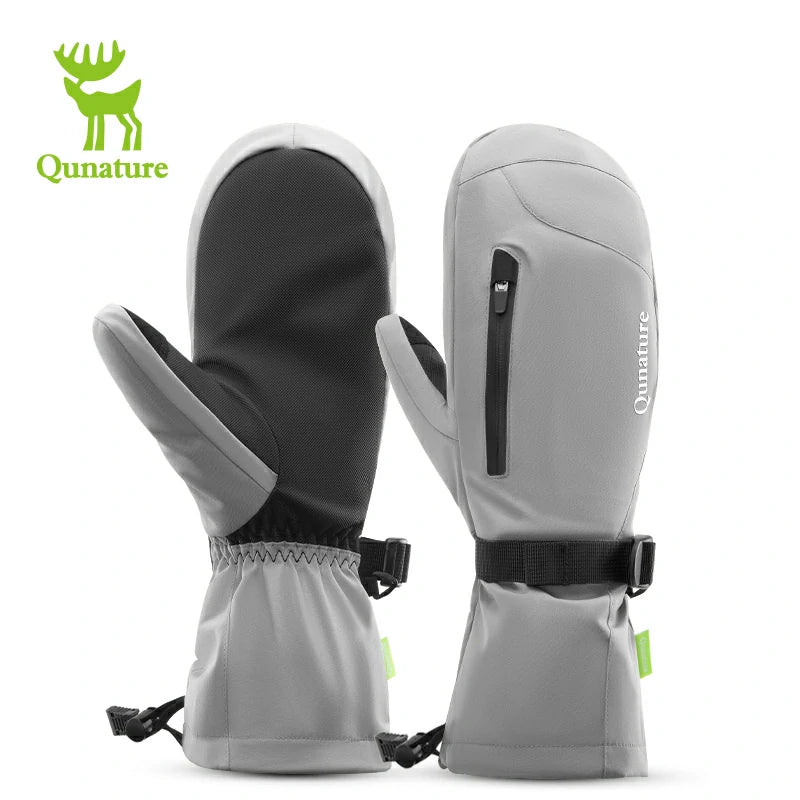 Qunature Full-Palm Ski Gloves | Windproof & Touchscreen | Enhanced Grip