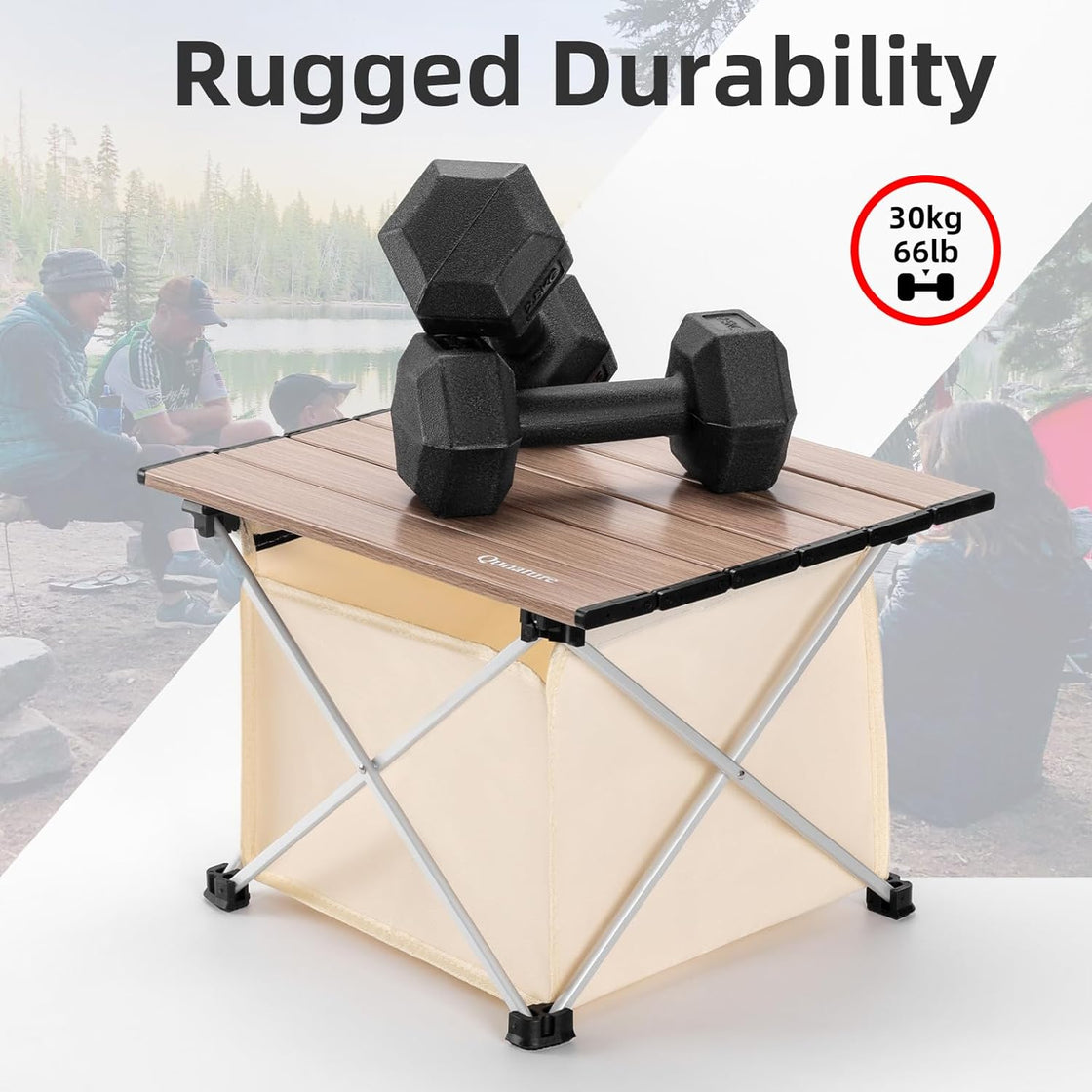 Qunature Ultralight Folding Camping Table with Storage Bag