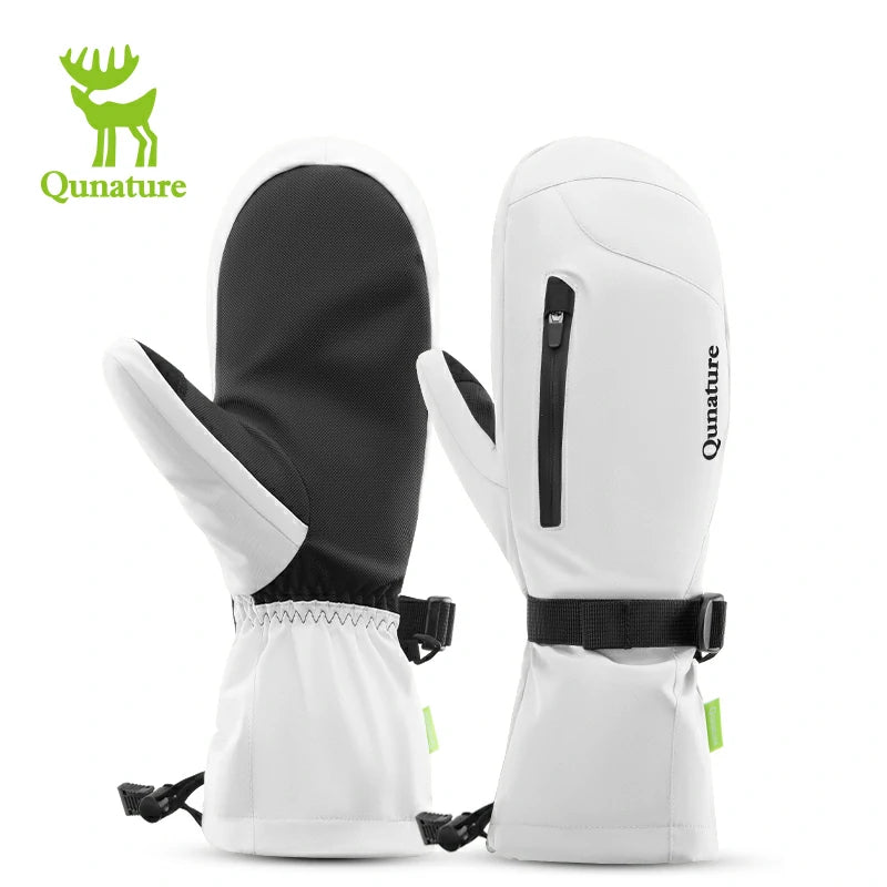 Qunature Full-Palm Ski Gloves | Windproof & Touchscreen | Enhanced Grip