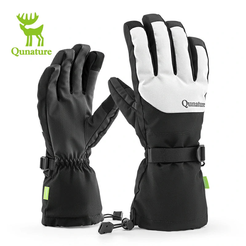 Qunature Outdoor Insulated Ski Gloves - Windproof Waterproof Touchscreen Compatible