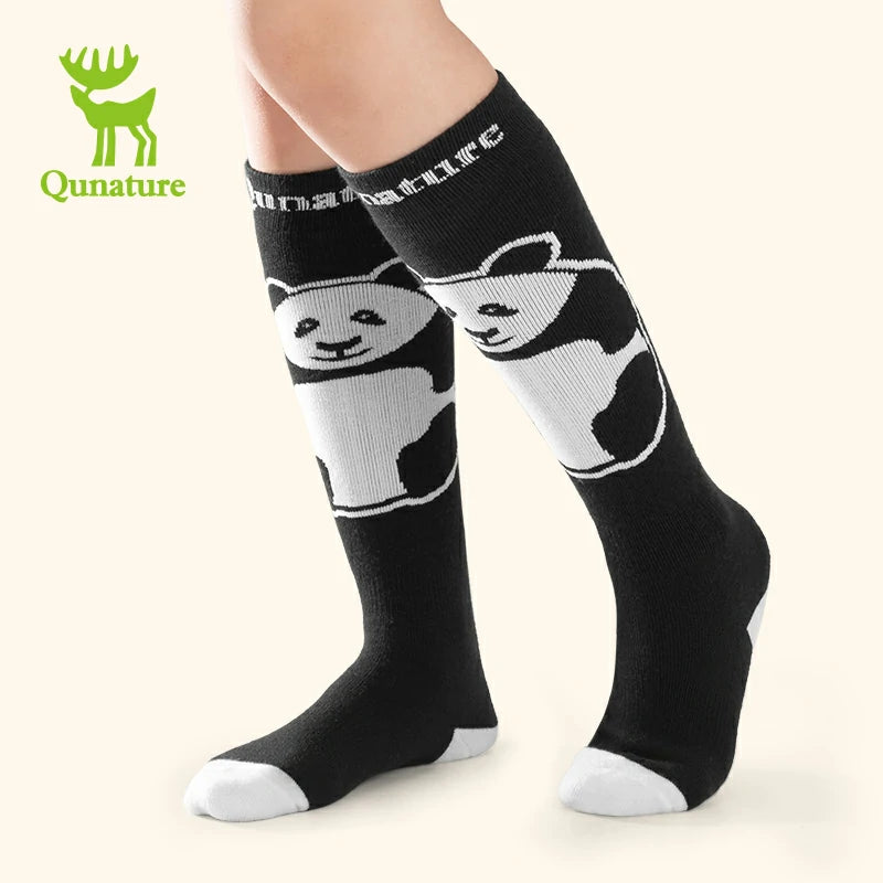 Qunature Kids Panda Ski Socks | Heat Retaining Winter Warmth