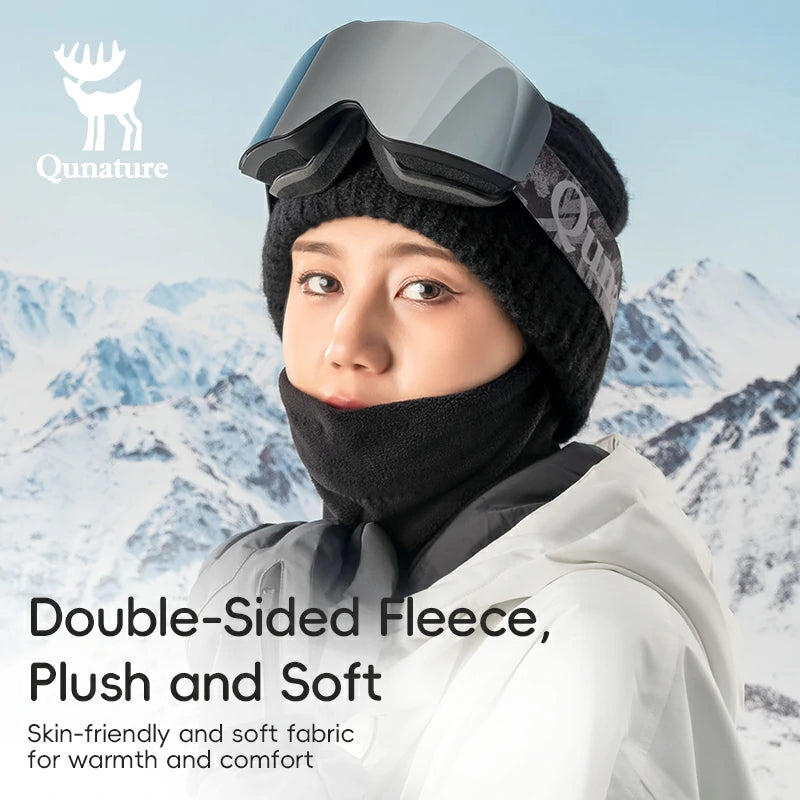 Qunature Double Fleece Warmth Face Neck Integrated Ultra-Comfort