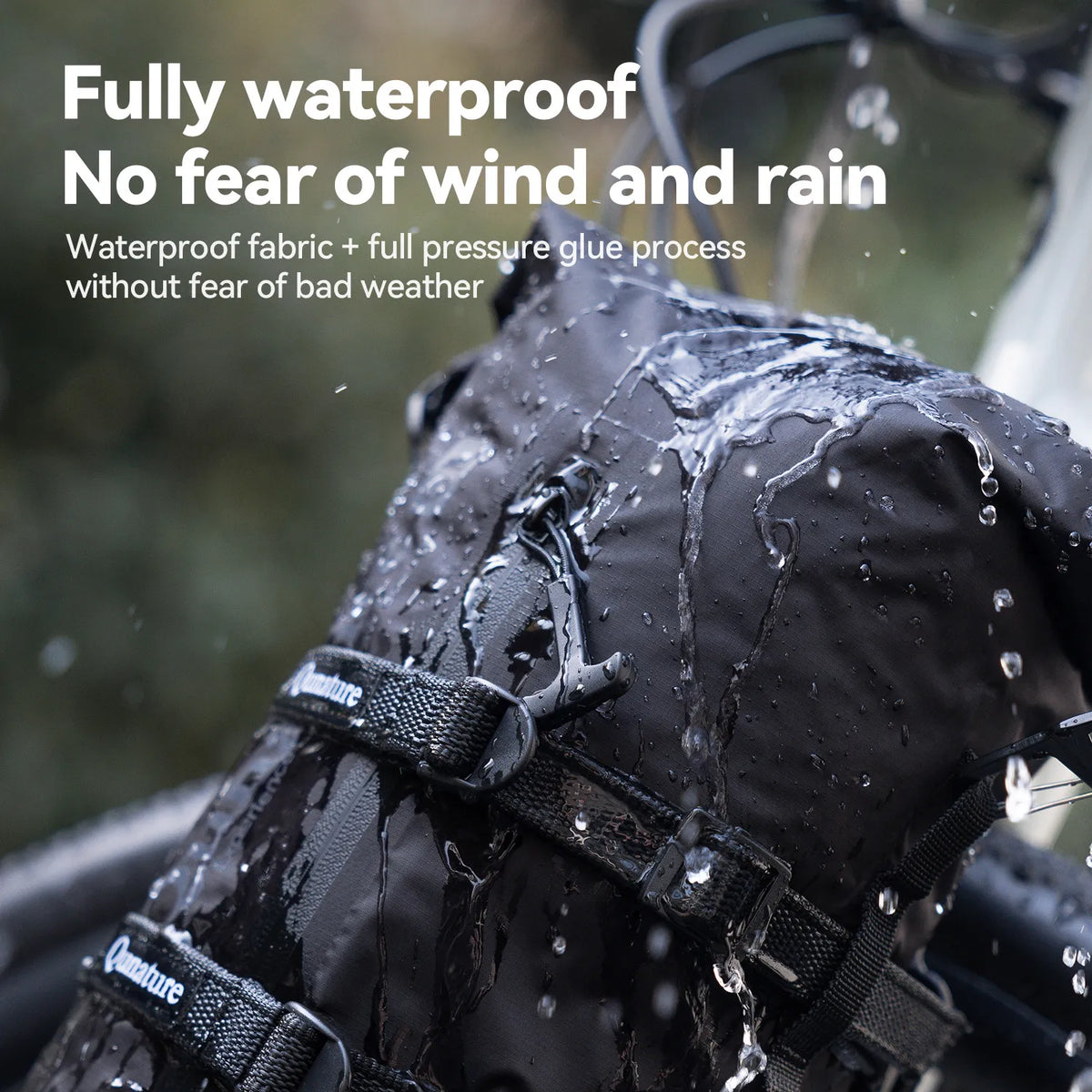 Compression Racked Bike Rear Rack + Waterproof Compression Bag Set Bikepacking - Qunature ...