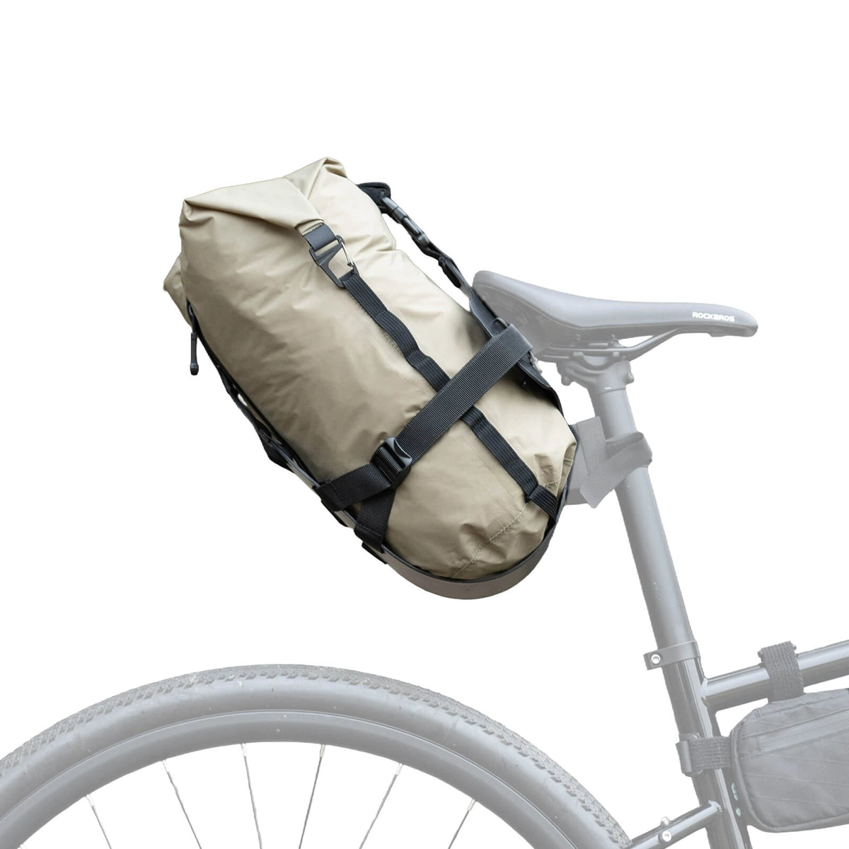 Rear Rack Bags Bike Rear Rack + Waterproof Compression Bag Set Bikepacking - Qunature ...