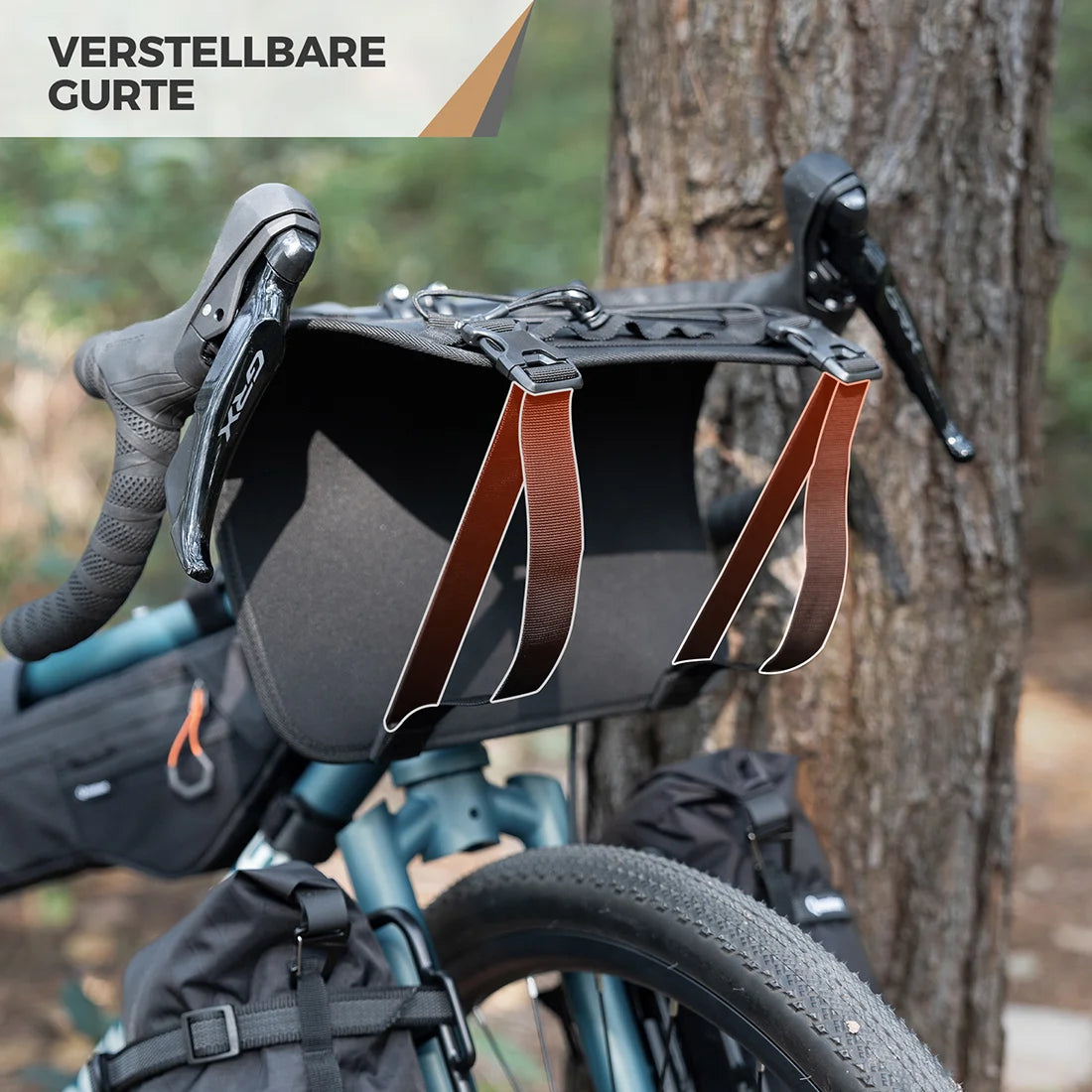 Compression Racked Bikepacking Front Handlebar Rack + Waterproof Compression Bag Set ...