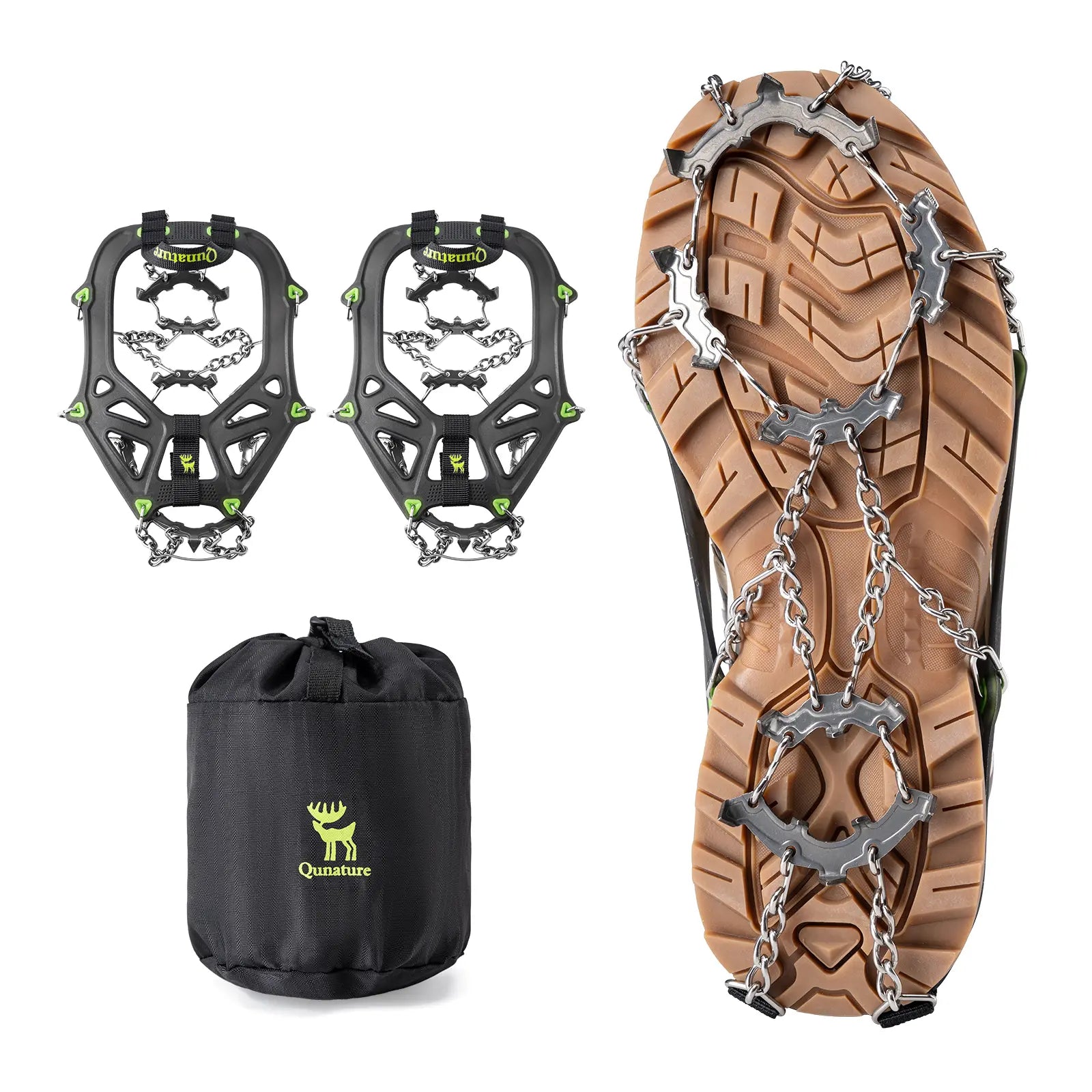 22 Anti Slip Stainless Steel Crampons for Shoes and Boots, S