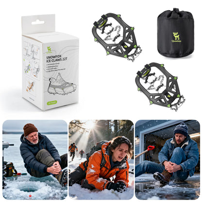 22 Anti Slip Stainless Steel Crampons for Shoes and Boots