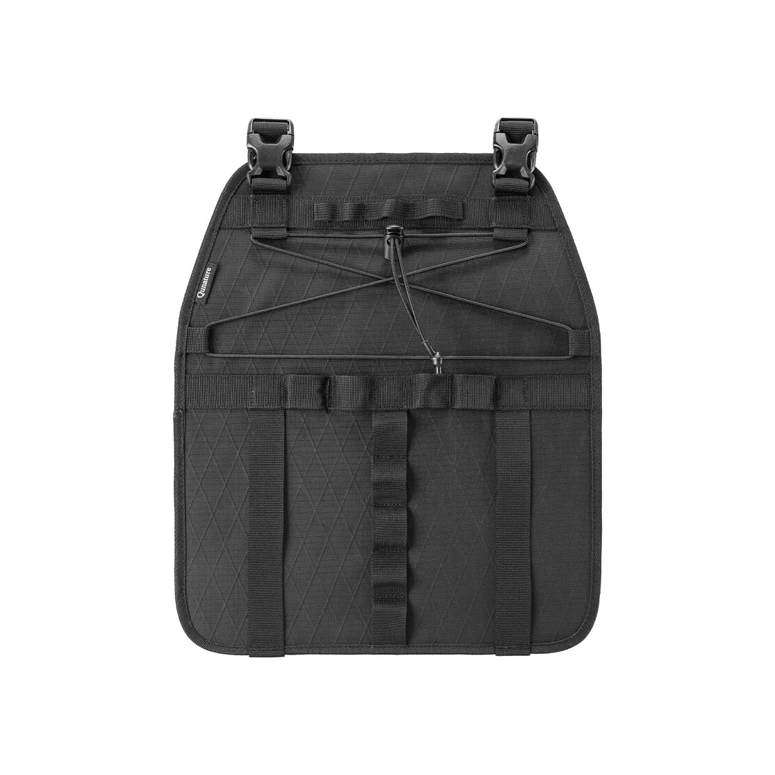 A black adjustable handlebar cradle bike bag carrier 