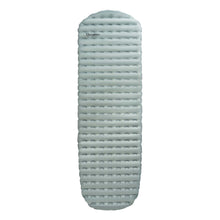 An ultralight inflatable sleeping pad with a ribbed design, primarily in gray color, branded by Qingbei.