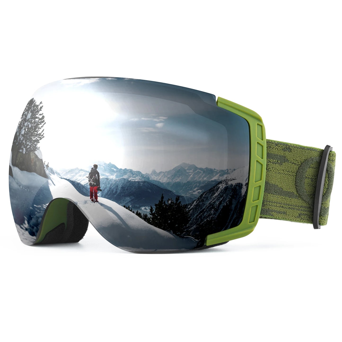 Anti-Fog Ski Goggles UV400 Protection Double-Layer Lenses for Clear View