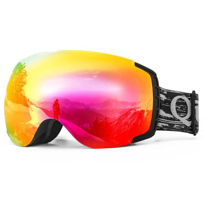 Anti-Fog Ski Goggles UV400 Protection Double-Layer Lenses for Clear View
