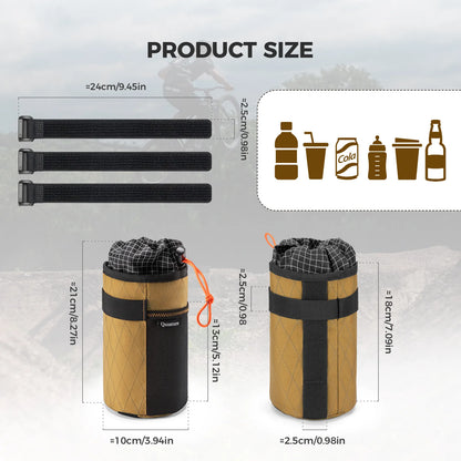 This water bottle bag can accommodate many different sizes of cups