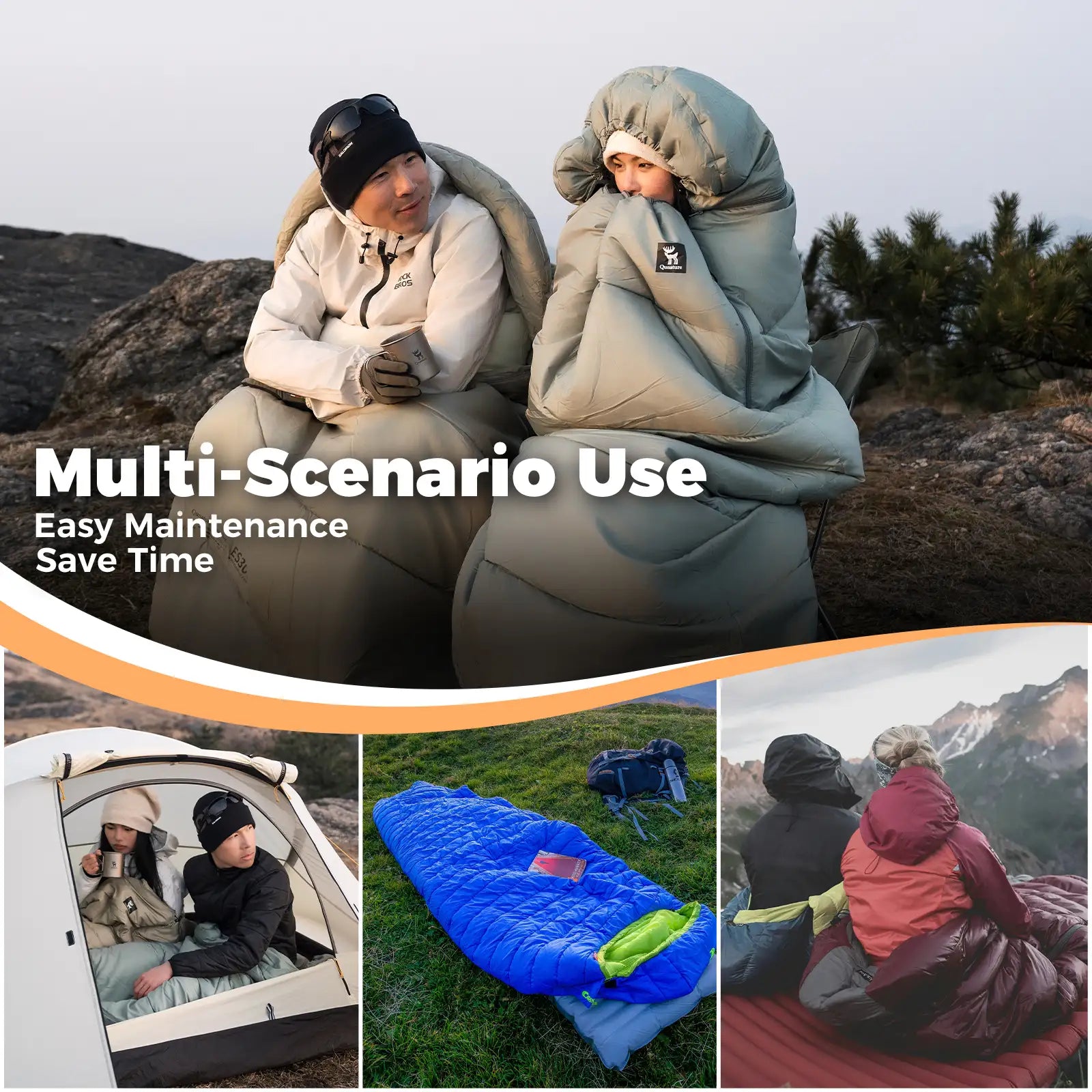 This sleeping bag is versatile and it can be used both outdoors and indoors.