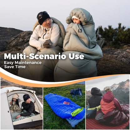 This sleeping bag is versatile and it can be used both outdoors and indoors.