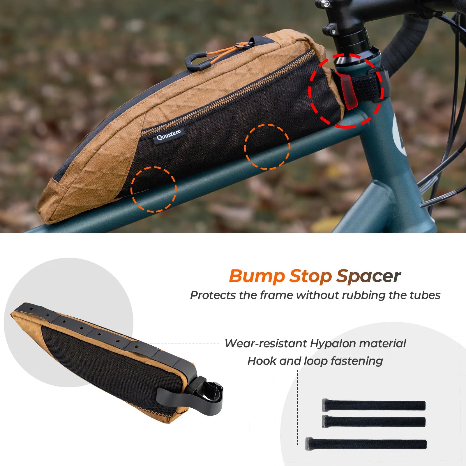 The material of this top tube bag is very good and durable