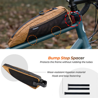 The material of this top tube bag is very good and durable