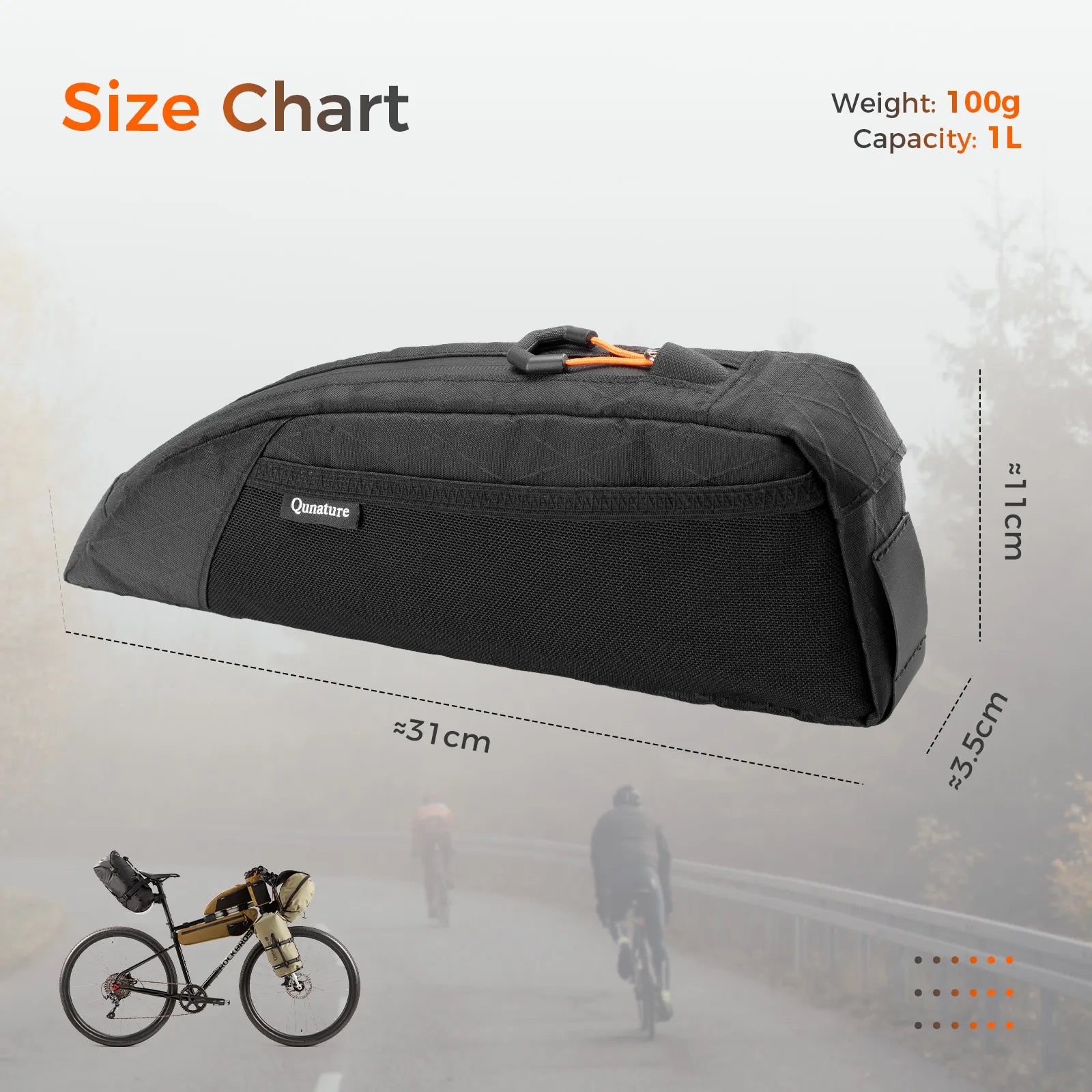 The dimensions of this top tube bag