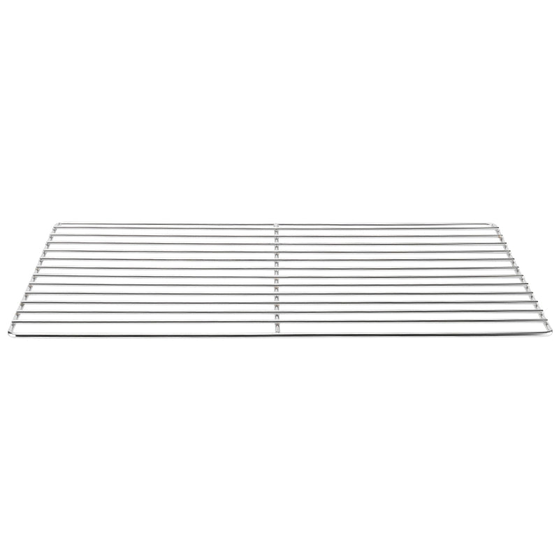 Metal cooling rack on a white background