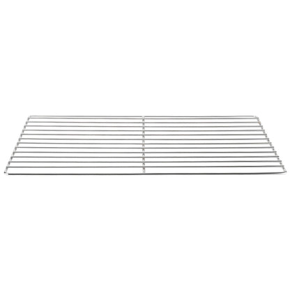 Metal cooling rack on a white background