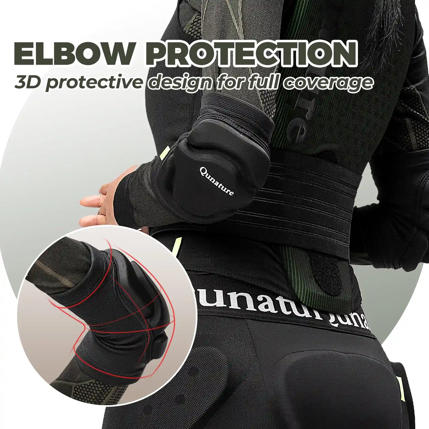 This elbow brace features a 3D design for effective protection.
