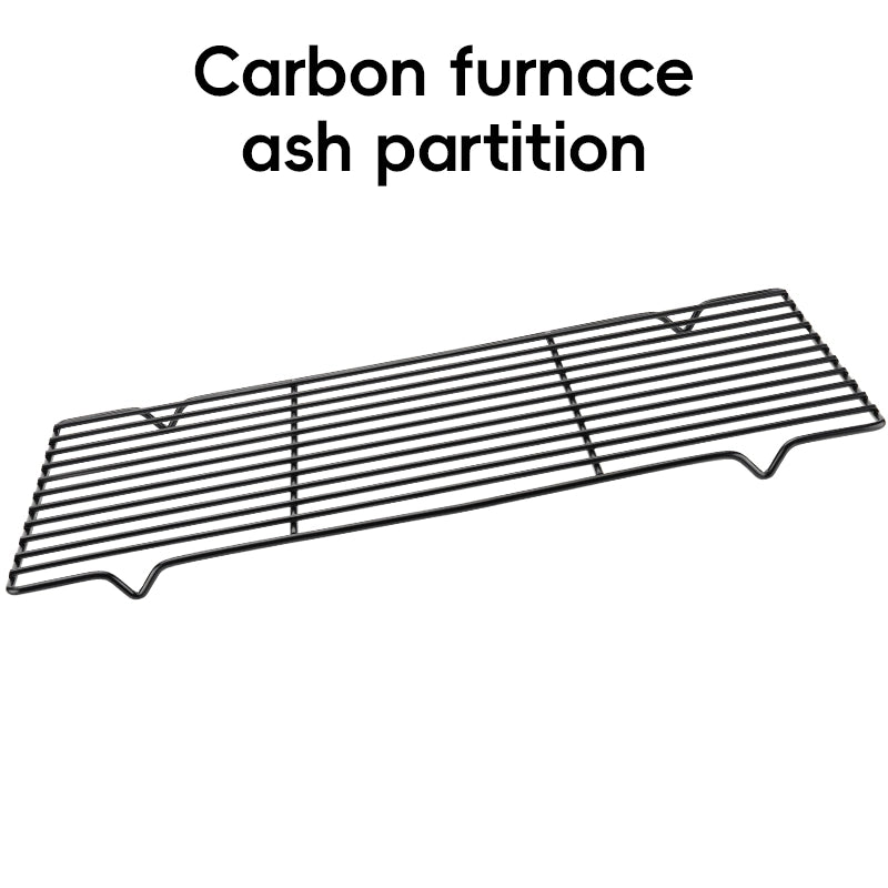 Carbon furnace ash partition on a white background with text